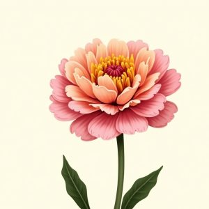 Flux_Dev_A_stunning_vibrant_zinnia_flower_blooms_in_the_center_0 Antique Zinnia Bloom Packet Set